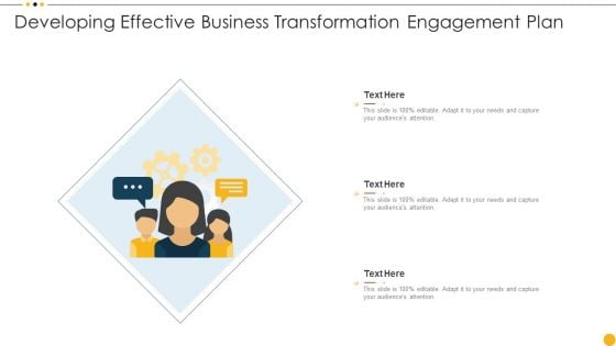 Developing Effective Business Transformation Engagement Plan Ppt Infographics PDF