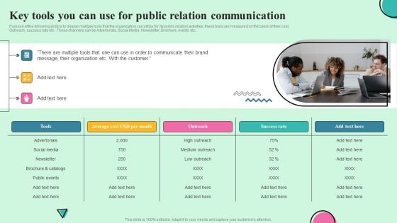 Developing Effective Stakeholder Communication Key Tools You Can Use For Public Relation Elements PDF