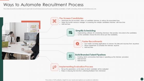 Developing HR Process Flow Ways To Automate Recruitment Process Demonstration PDF