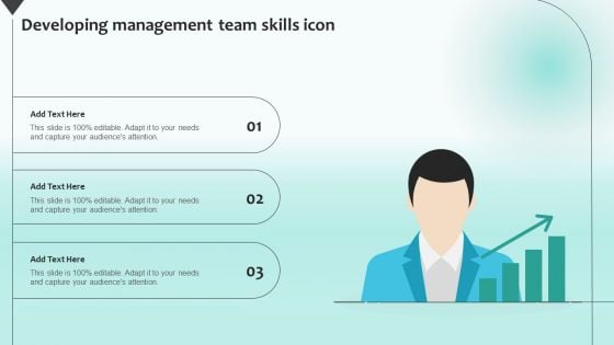 Developing Management Team Skills Icon Summary PDF
