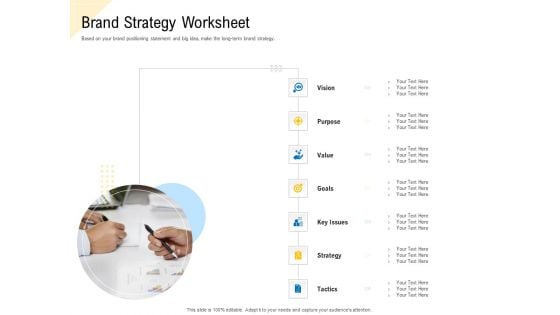 Developing Market Positioning Strategy Brand Strategy Worksheet Portrait PDF