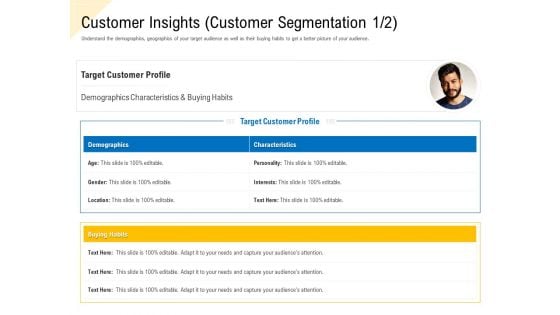 Developing Market Positioning Strategy Customer Insights Customer Segmentation Age Background PDF