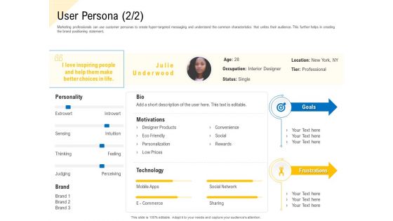 Developing Market Positioning Strategy User Persona Goals Elements PDF