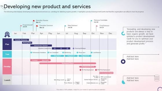 Developing New Product And Services Strategic Playbook For Internal Sales Advancement Mockup PDF