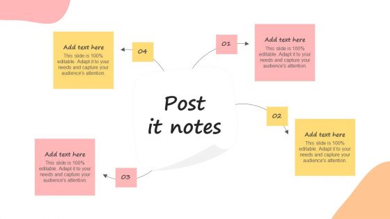 Developing Promotional Strategic Plan For Online Marketing Post It Notes Demonstration PDF