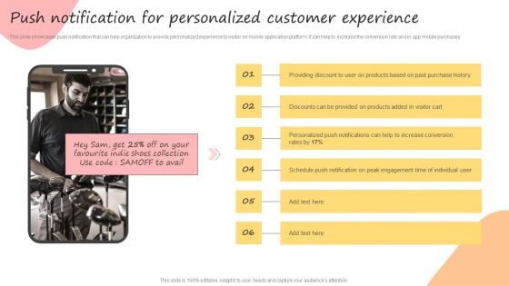 Developing Promotional Strategic Plan For Online Marketing Push Notification For Personalized Customer Diagrams PDF