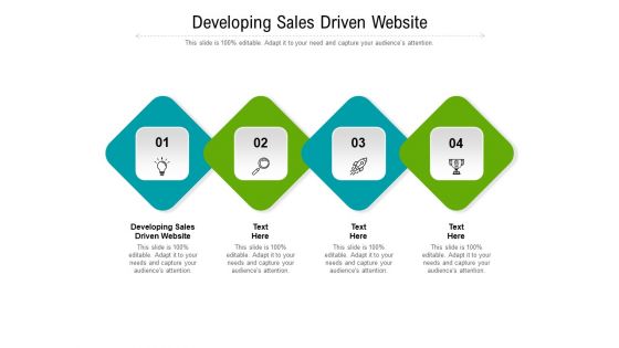 Developing Sales Driven Website Ppt PowerPoint Presentation Professional Master Slide Cpb Pdf