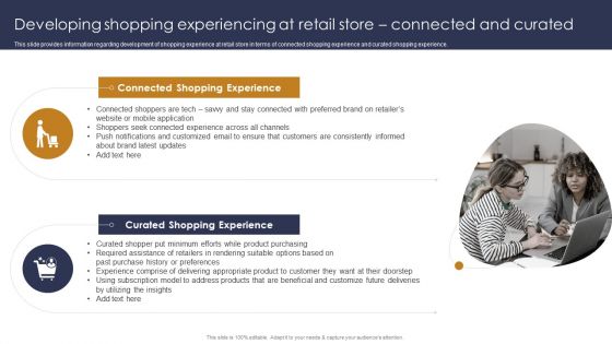 Developing Shopping Experiencing At Retail Buyers Preference Management Playbook Elements PDF