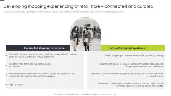 Developing Shopping Experiencing At Retail Store Connected And Curated Themes PDF