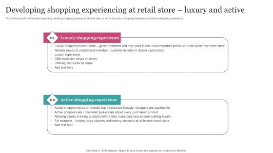 Developing Shopping Experiencing At Retail Store Luxury And Active Background PDF