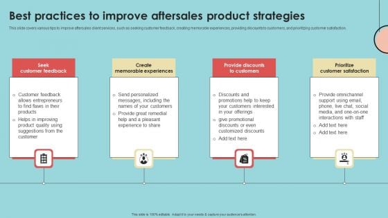 Developing Successful Product Offering Strategy Best Practices To Improve Aftersales Infographics PDF