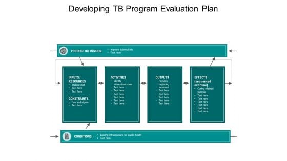 Developing TB Program Evaluation Plan Ppt PowerPoint Presentation File Show PDF