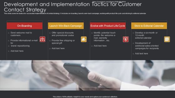 Development And Implementation Tactics For Customer Contact Strategy Ppt Diagram Images PDF Development And Implementation Tactics For Customer Contact Strategy Ppt Diagram Images PDF