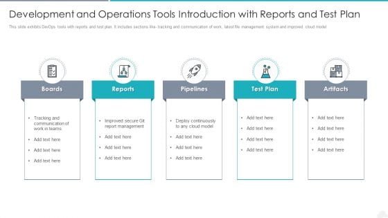 Development And Operations Tools Introduction With Reports And Test Plan Formats PDF Development And Operations Tools Introduction With Reports And Test Plan Formats PDF