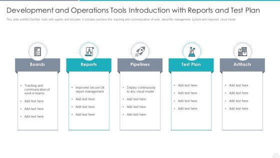 Development And Operations Tools Introduction With Reports And Test Plan Formats PDF