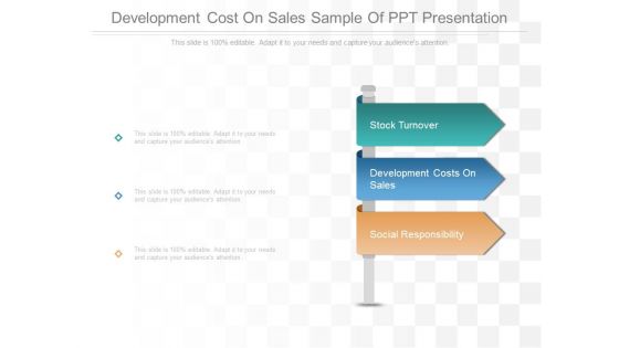 Development Cost On Sales Sample Of Ppt Presentation