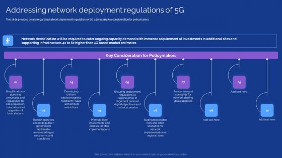 Development Guide For 5G World Addressing Network Deployment Regulations Of 5G Template PDF