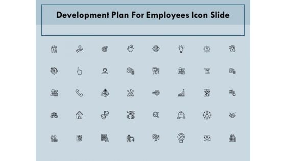 Development Plan For Employees Icon Slide Ppt PowerPoint Presentation Slides Influencers