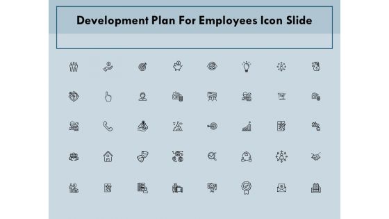 Development Plan For Employees Icon Slide Ppt PowerPoint Presentation Slides Influencers