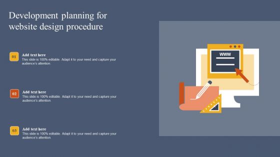 Development Planning For Website Design Procedure Clipart PDF