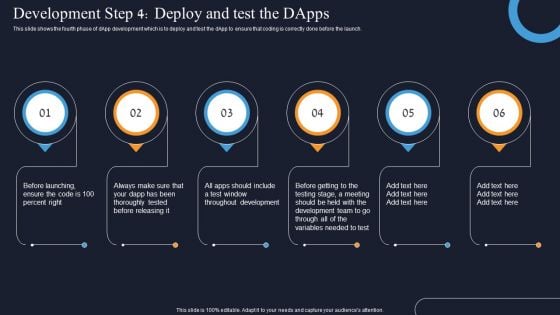 Development Step 4 Deploy And Test The Dapps Decentralization App Development Guidelines PDF