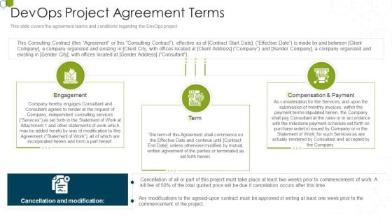 Devops Advisory Management Proposal IT Devops Project Agreement Terms Themes PDF Devops Advisory Management Proposal IT Devops Project Agreement Terms Themes PDF