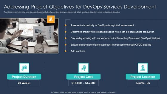 Devops Implementation And Advisory Proposal IT Addressing Project Objectives Designs PDF