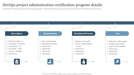 Devops Project Administration Certification Program Details Formats PDF Devops Project Administration Certification Program Details Formats PDF