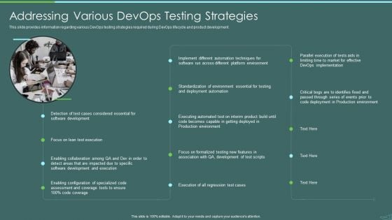 Devops Quality Assurance And Testing To Improve Speed And Quality IT Addressing Various Devops Testing Formats PDF