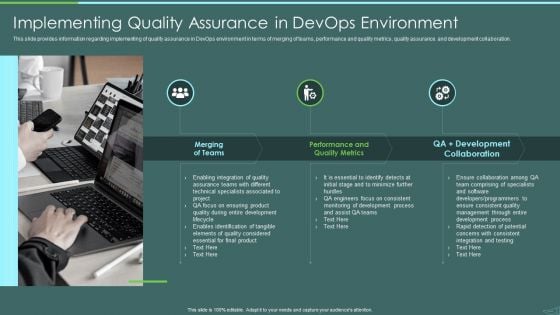 Devops Quality Assurance And Testing To Improve Speed And Quality IT Implementing Quality Assurance In Devops Professional PDF