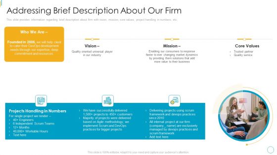 Devops Services Spectrum Proposal IT Addressing Brief Description About Our Firm Clipart PDF