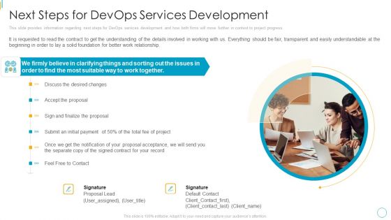 Devops Services Spectrum Proposal IT Next Steps For Devops Services Development Background PDF