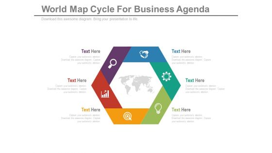 Diagram For Global Business Strategy Powerpoint Template