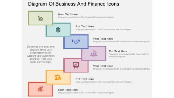 Diagram Of Business And Finance Icons Powerpoint Templates