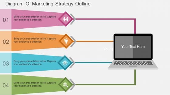 Diagram Of Marketing Strategy Outline Powerpoint Template