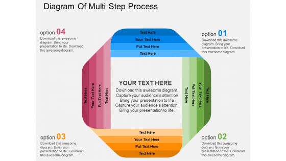 Diagram Of Multi Step Process Powerpoint Templates