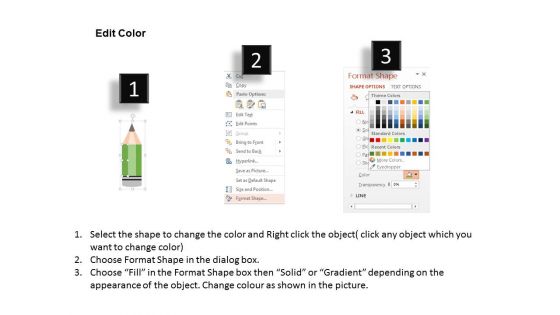 Diagram Of Pencils With Icons Powerpoint Templates