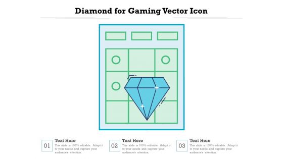 Diamond For Gaming Vector Icon Ppt PowerPoint Presentation Outline Show PDF