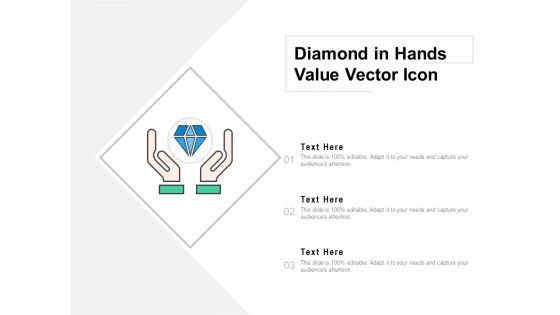 Diamond In Hands Value Vector Icon Ppt PowerPoint Presentation Slides Guide