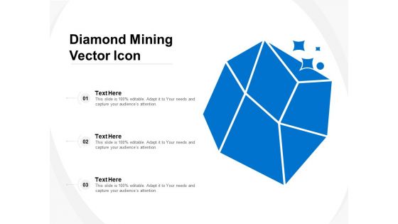 Diamond Mining Vector Icon Ppt PowerPoint Presentation Professional Summary PDF