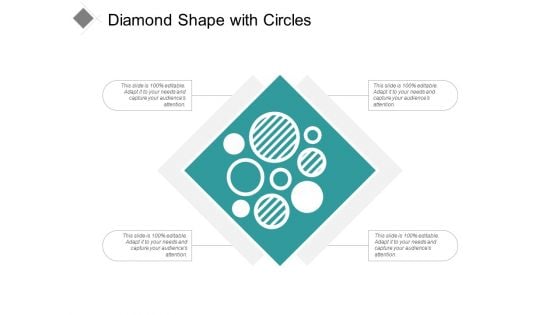 Diamond Shape With Circles Ppt PowerPoint Presentation Ideas Sample