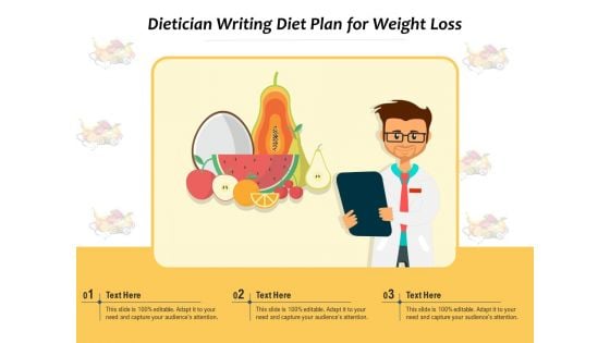 Dietician Writing Diet Plan For Weight Loss Ppt PowerPoint Presentation Ideas Graphics Pictures PDF