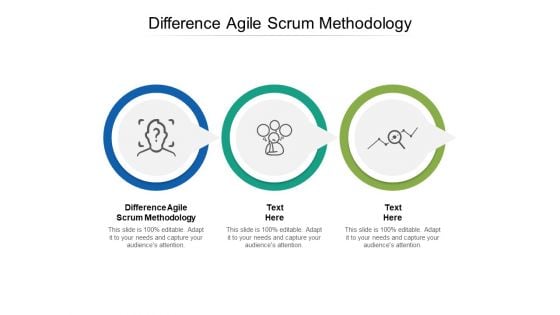 Difference Agile Scrum Methodology Ppt PowerPoint Presentation Slides Topics Cpb