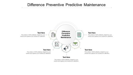 Difference Preventive Predictive Maintenance Ppt PowerPoint Presentation Portfolio Visuals Cpb