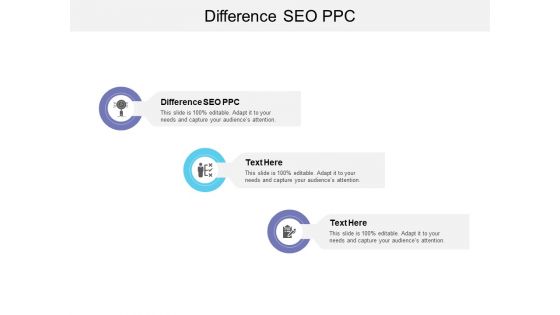 Difference SEO PPC Ppt PowerPoint Presentation Portfolio Slide Cpb