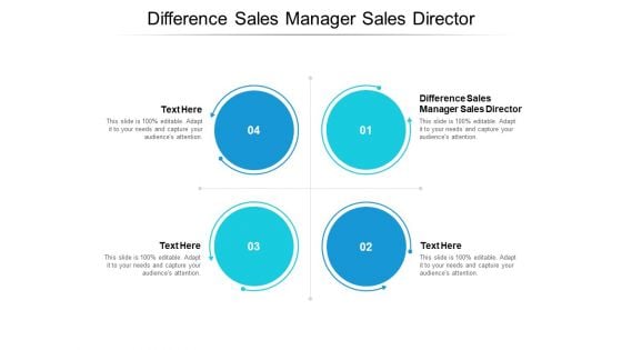 Difference Sales Manager Sales Director Ppt PowerPoint Presentation Infographic Template Topics Cpb