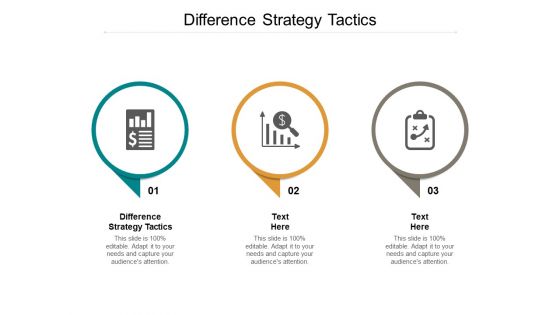 Difference Strategy Tactics Ppt PowerPoint Presentation Outline Background Cpb