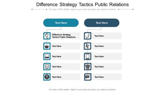 Difference Strategy Tactics Public Relations Ppt PowerPoint Presentation Professional Graphics Template Cpb Pdf