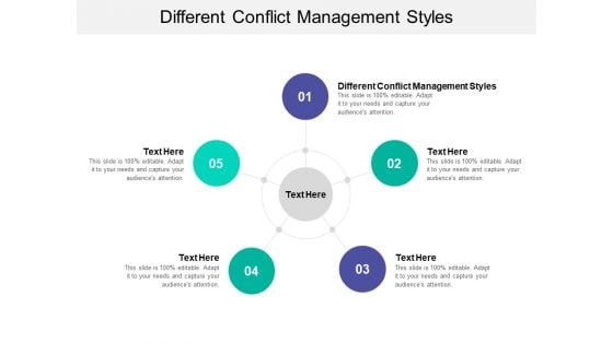 Different Conflict Management Styles Ppt PowerPoint Presentation Show Sample Cpb