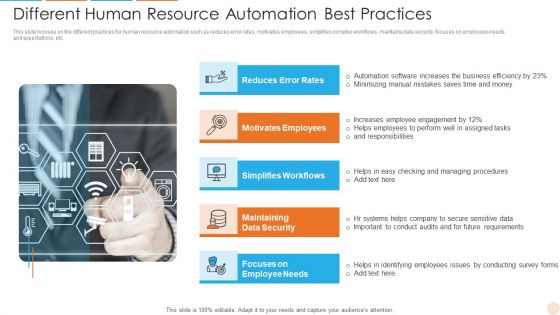 Different Human Resource Automation Best Practices Themes PDF
